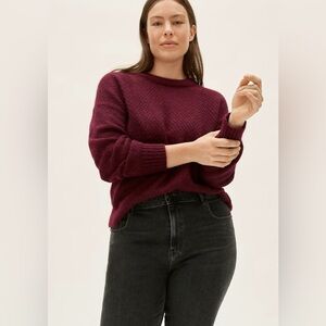Everlane Women's Crew Neck Sweater - Burgundy